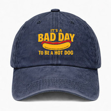 Funny BBQ Hot Dog Hat Bad Day To Be A Hot Dog Cap Food Humor Gift Dad Hat