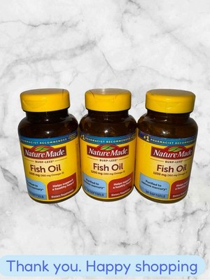 Nature Made Fish Oil 1200mg 60 Softgels 3 Pack Exp2027+ NEW SHIPPING