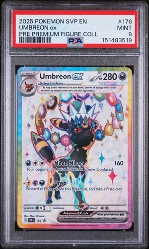 Pokémon TCG Umbreon EX 176 Black Star Promo Full Art Premium Figure Collection