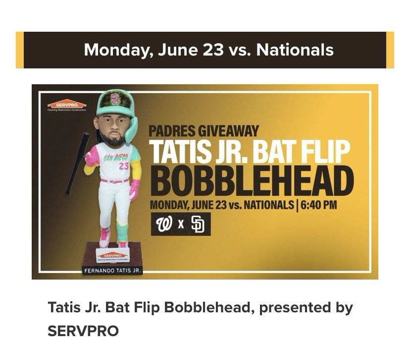 2025 San Diego Padres City Connect Tatis Jr. Bat Flip