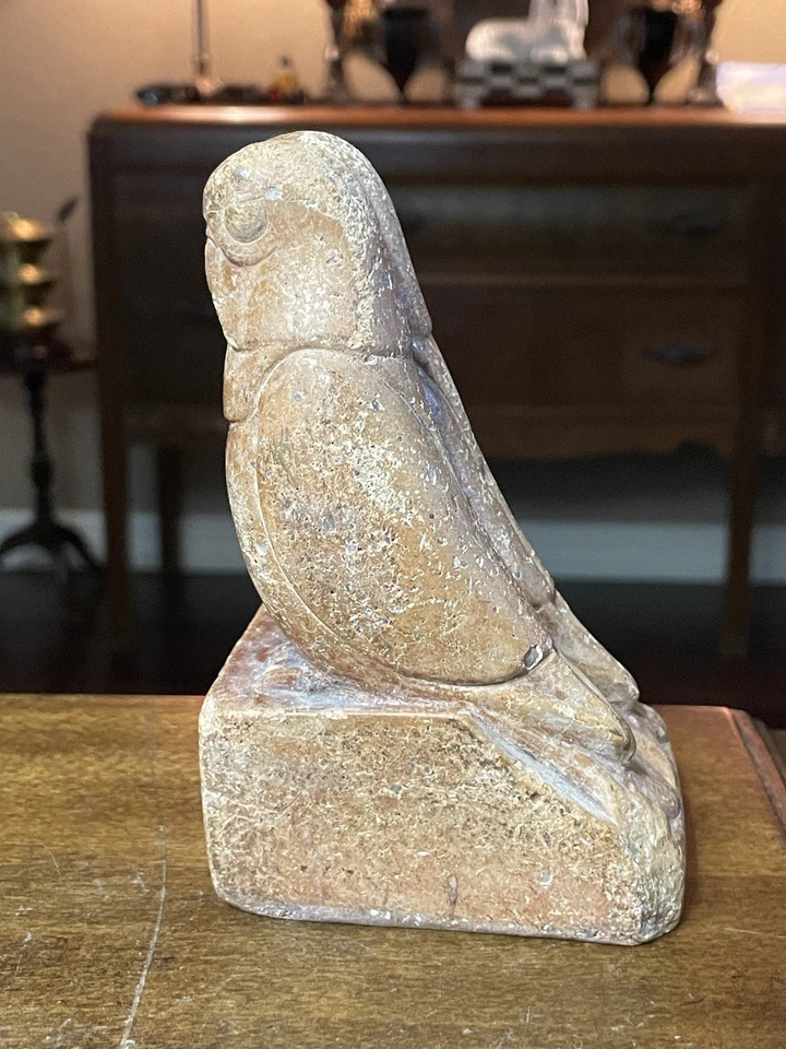 5.25"x2.5"x3" Rust Colored Stone Figure/Book-End of Two Lovebirds - Image 4 of 4