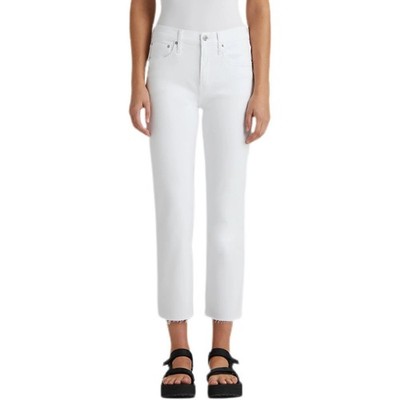 Edwin Bree Crop Straight Mid Rise - Optic White. NWT Size 30