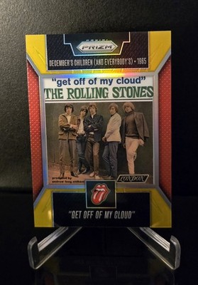 #'d/10 THE ROLLING STONES 2025 Panini Prizm Gold Singles Get Off Of My Cloud #8