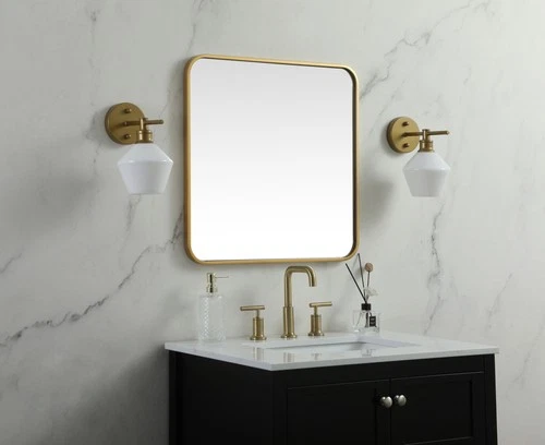 Elegant Lighting MR802424 Evermore 24" W x 24" H Transitional - Brass - Picture 10 of 12