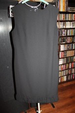 Talbots Black Sleeveless Shift  Dress Women's  6  (bin312)
