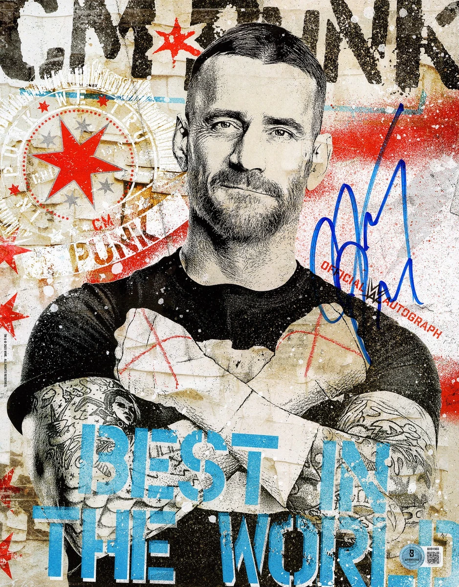 CMパンク 直筆サイン フォト 2025WWE日本公演公式グッズ CM PUNK CM Punk WWE Wrestling Original Autographed Photos for sale | eBay