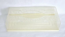 Vintage Clear Lucite Plastic Kleenex Tissue Box Cover MCM 10.5" X 5" X 2"