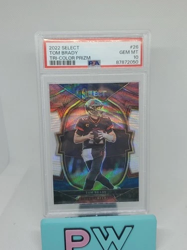 TOM BRADY 2022 Select Concourse 26 Tri-Color Prizm #/249 PSA 10