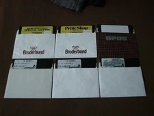 Commodore 64 (6) 5.25" Disks - Utility - LOT #1, Filer Planner Writer Print Shop