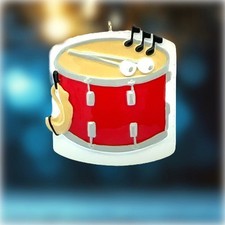 Snare Drum Christmas Tree Ornament 3 x 3 Inch 