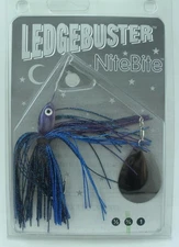 Strikezone LB034-N7 Ledgebuster Night Bite Spinner Bait Purple Hed BkBerry
