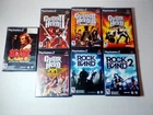 PlayStation 2 Guitar Hero & Rock Band Game Lot 7 Discs CIB Clean Tested