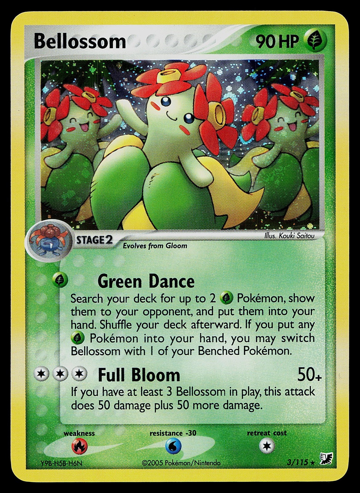 Pokemon Card - Bellossom Unseen Forces 3/115 Holo Rare