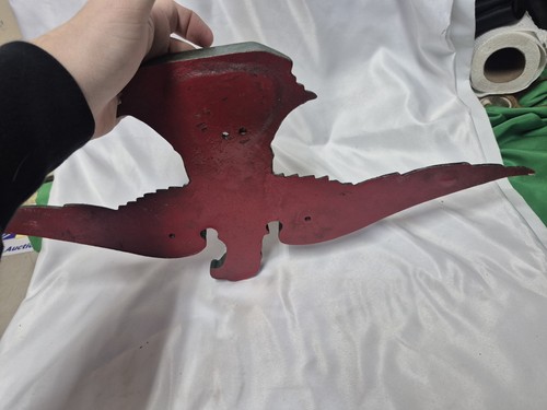Vintage Cast Iron American Bald Eagle Hanging Decor !!! 20 X 9 Inch - Picture 6 of 6