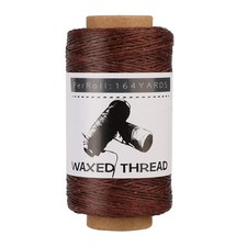 Waxed Thread, 150M /164Yards Dark Coffee Leather Waxed Thread, Leather Sewing Th