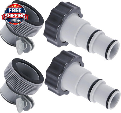 Pool Hose Adapter Type A/B for Intex Pool Hose Adapter with Clamp Washer and 1.5