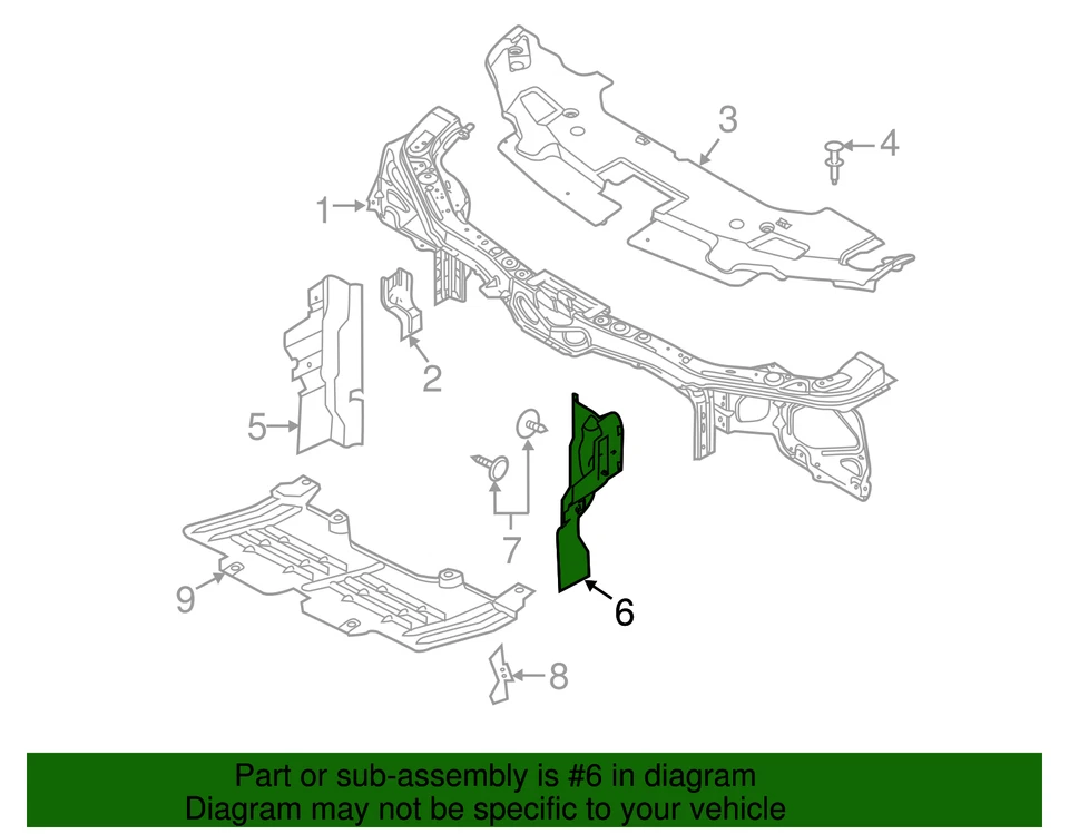 Deflector de aire lateral original Ford Mustang 2010-2012 AR3Z-8311-B Foto 2 de 3