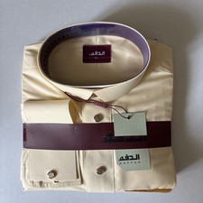 MEN Size 58L DAFFAH High Quality ALL SEASON Thobe CUFF SLEEVE SHIRT COLAR