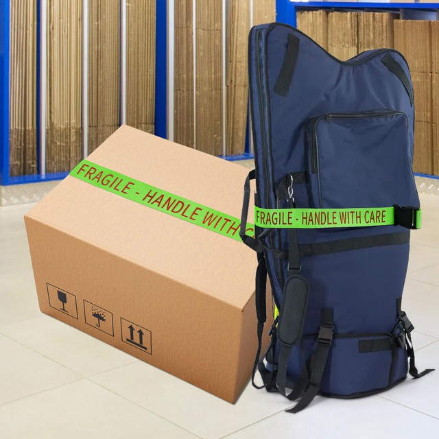 2 Pack Bright Luggage Straps Fragile Handle With Care For