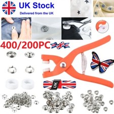 400PCS Snap Buttons Kit Sewing Snap Fasteners Set with Hand Pressure Pliers