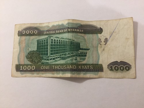 Billet Myanmar (birmanie) 1000 Kyats - Picture 2 of 2