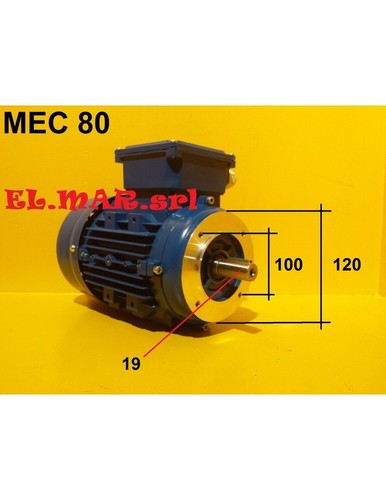 HP 1 KW 0,75 Mec 80 2800 Giri Motore Elettrico Trifase 400 V 2 Poli IE1 IE3 IE4 - Foto 4 di 11