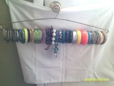 Vintage lot 50 Lucite/Plastic, Wood, Bead, Metal Bangles/Bracelets - Lot 1