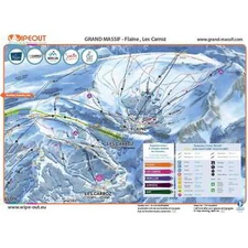 Wipeout Grand Massif Piste Map Microfibre Goggle Cloth and Resort Map