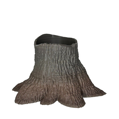 Tree Stump Planter Rustic Faux Wood Design Home or Garden Decor 4''