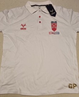 Oxen England 'GP' Rugby League Polo Shirt Size Medium 21" P2P BetFred BNWT