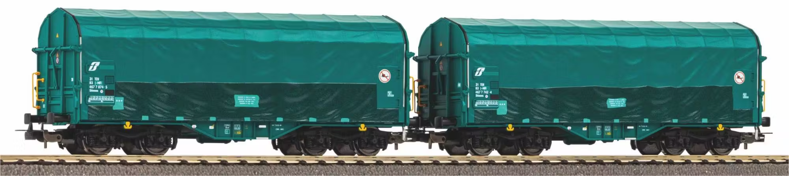 Piko Expert 58288 Set Of 2 Shimmns Green Xmpr Fs Trenitalia With Pieces