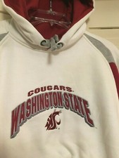 WASHINGTON STATE SWEATSHIRT Cougars Sewn Hoodie Adult Medium $15 OFF SALE NWT