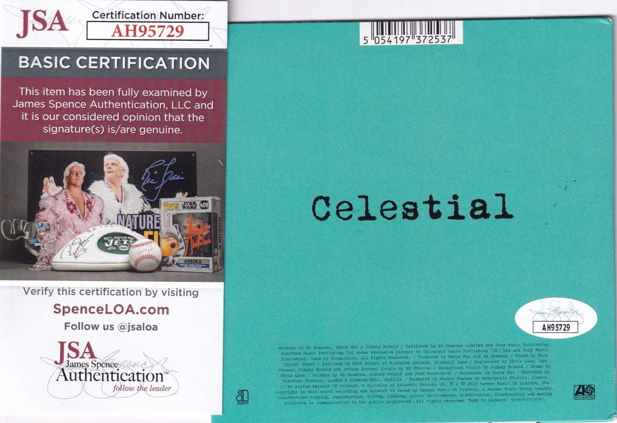 直筆サイン入り『Celestial』Ed Sheeran CD ED SHEERAN signed (CELESTIAL) Brand New CD Single cover w/cd