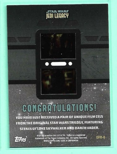 Dual Film Cel Star Wars 2013 Topps Star Wars Jedi Legacy DFR-6 Cantina Scene B - Picture 2 of 2