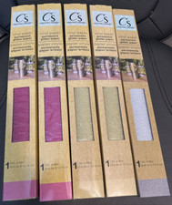 NEW Lot of 5 Crafter's Square Glitter Permanent Vinyl Paper 12 inch x 48 inch