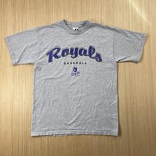 Vintage dynasty shirt mens large gray kansas city royals mlb baseball spell out
