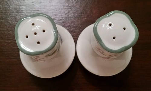 Noritake EPOCH Floral Bay E821 Salt & Pepper Shakers HTF - Picture 3 of 4