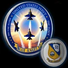 2025 Colorized Blue Angels Minted .999 Silver Art Medal mintage 199
