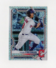 2021 Bowman Chrome Tyler Freeman #BCP-182 Mojo Refractor Cleveland Indians