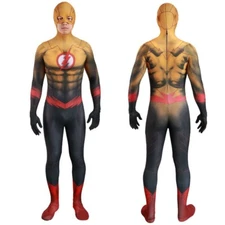 Superhero Flash Barry Allen Reverse Jumpsuit Bodysuit Costume Cosplay Halloween