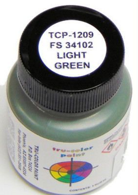 Tru-Color 1209 FS34102 F-4 Phantom Light Green 1oz Solvent Based Acrylic Model P