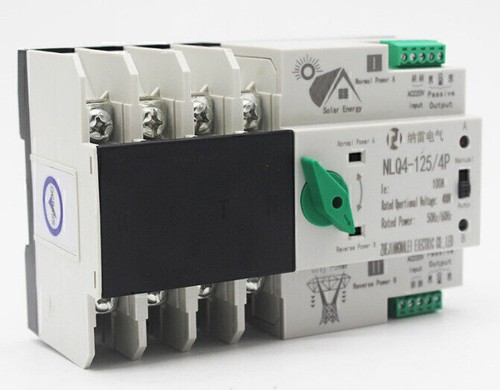 Interruptor de transferencia de fuente de alimentación doble Interruptor automático Transfer Switch 4P 100A& - Imagen 2 de 13