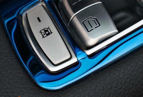 Blue Titanium Window Lock Lift Panel Trim Frame For Benz C-Class W205 2015-2021 - Bild 6 von 11