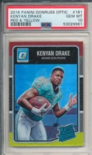 PSA 10 GEM MINT 2016 Panini Donruss Optic Kenyan Drake RC Red Yellow Holo #181