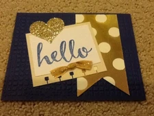 Hello cheer glitter get well birthday friend card kit of 10 made w/ Stampin' Up!