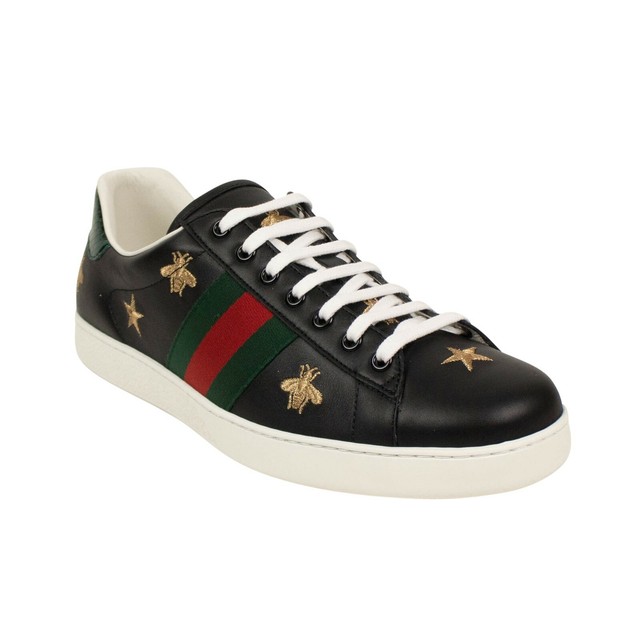 gucci black ace bee sneakers