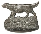 Vintage English Setter Dog Breed Cast Bronze Bookend Doorstop Dated Signed 1930