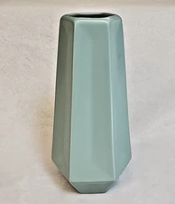 IKEA Sage Green Livslang Hexagon Shaped Geometric Vase Discontinued