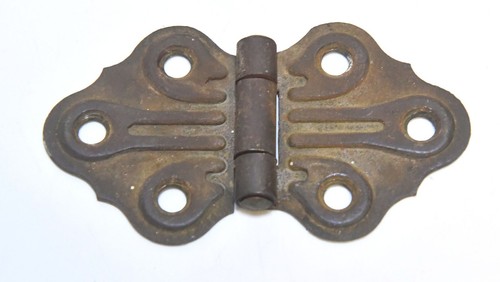 9 CERNIERE VINTAGE A FILO CON VITI FINITURA OTTONE FARFALLA - Foto 3 di 7