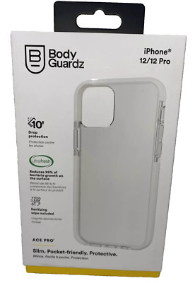 Lot x100 BodyGuardz Ace Pro Case for Apple iPhone 12/12 Pro - Clear/White